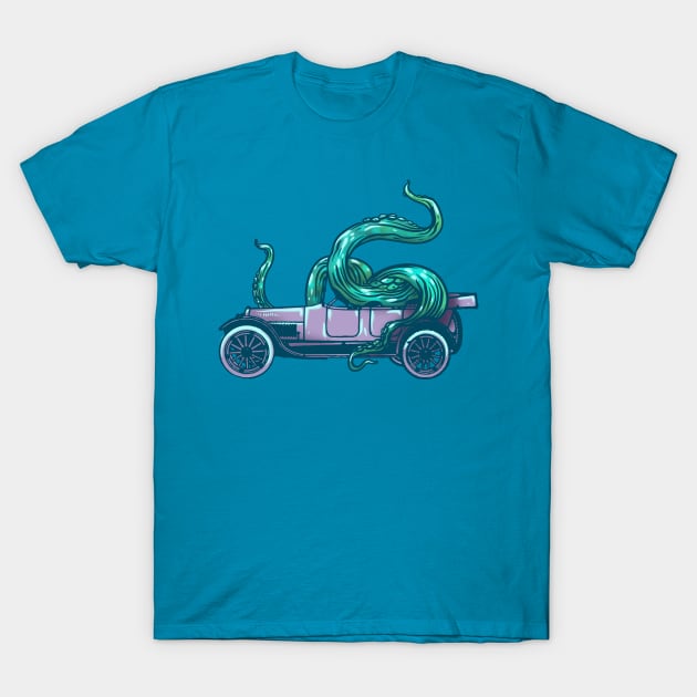 Octopus Car T-Shirt by Manfish Inc.